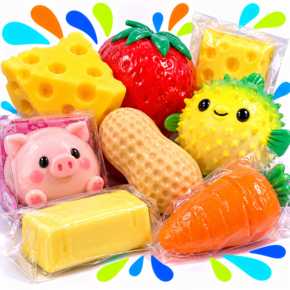 Jumbo and Shaving Cream & Foam Squishies